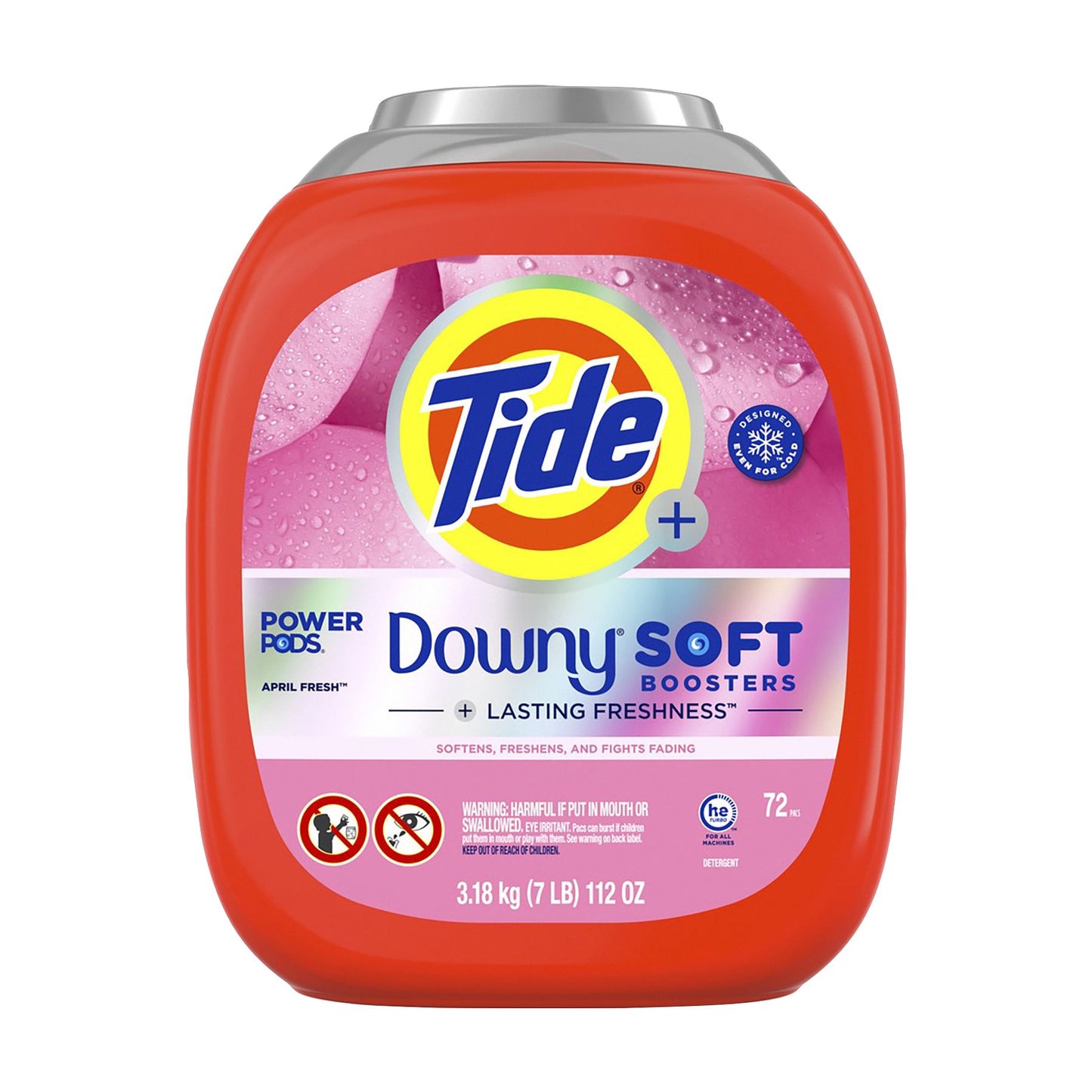 Tide Power PODs 2-in-1 Laundry Detergent Pods with Downy Soft Boosters, 72 ct. - April Fresh Scent