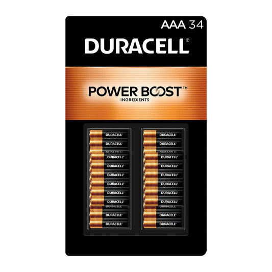 Duracell Power Boost AAA Alkaline Batteries, 34 ct.