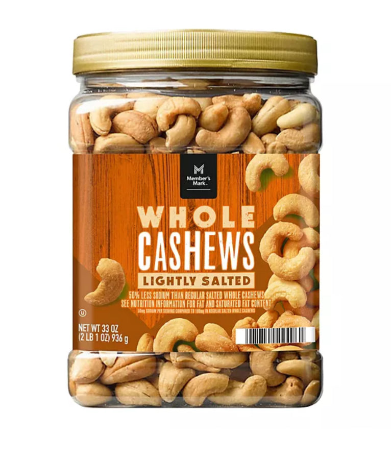 Member's Mark Lightly Salted Whole Cashews (33 oz.)